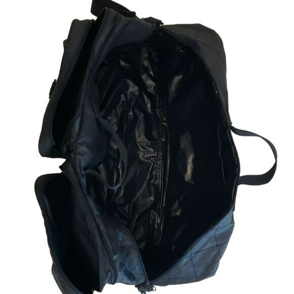 Vintage ESCADA Pour Homme Duffle Travel Bag Gym Bag Navy Blue - Picture 5 of 13